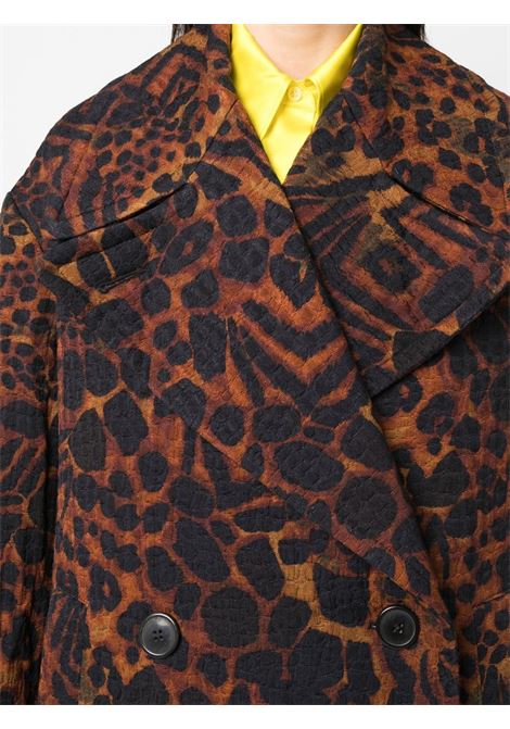 cappotto animalier doppio petto DRIES VAN NOTEN | Cappotto | RAMSON5280703